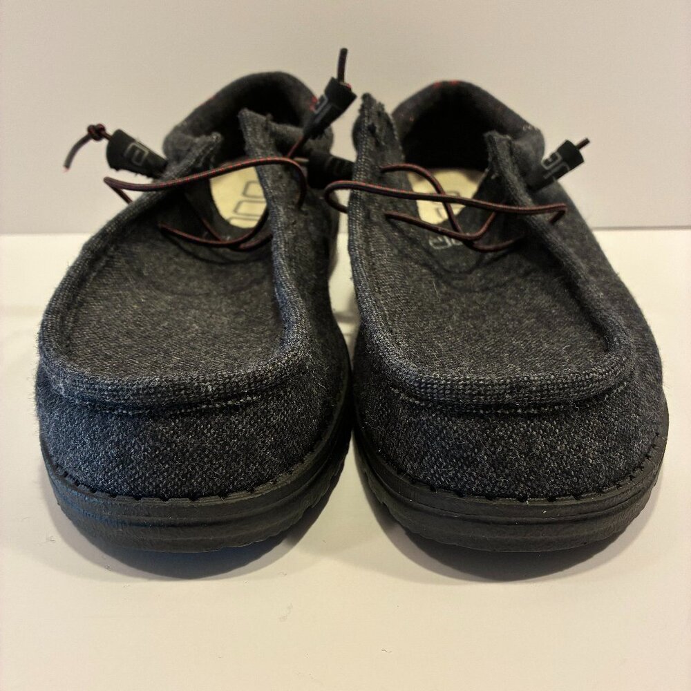 Hey Dude Wally Funk Wool Black Aztec Men’s Shoes – Size 10